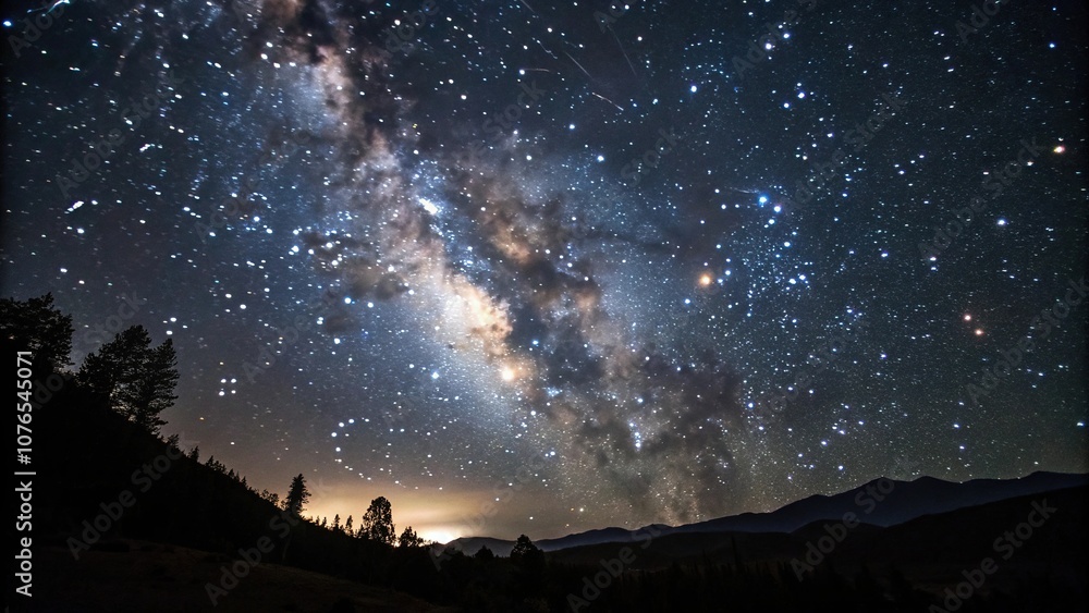 A star field in a vast space, with a few stars shining brightly against the dark canvas of the universe, cosmos, infinite, celestial body A star field in a vast space, with a few stars shining brightly against the dark canvas of the universe, cosmos, infinite, celestial body