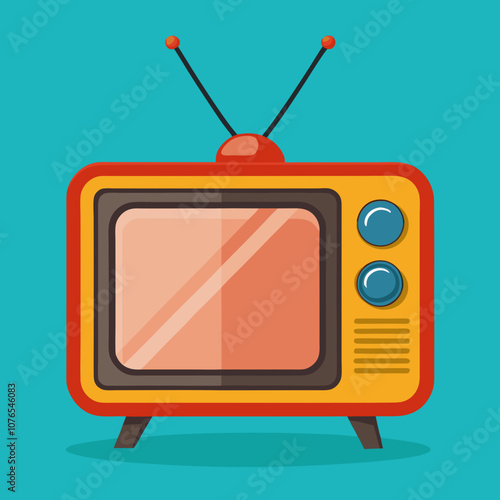 retro tv set with space
