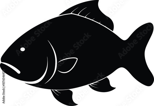 Solid color Goliath Grouper animal vector design