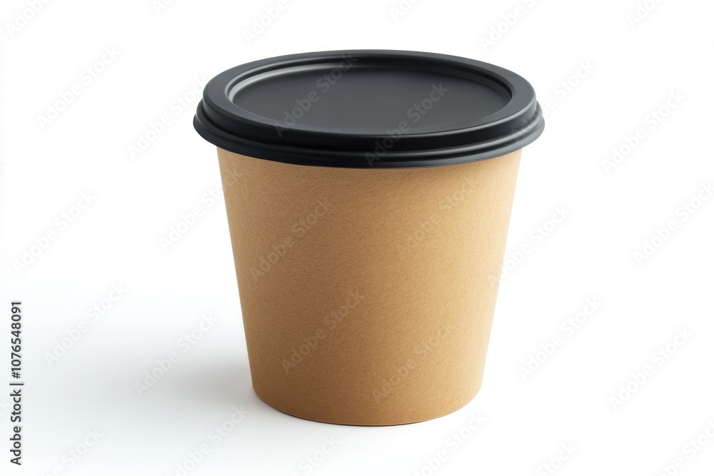 Simple Brown Coffee Cup with Black Lid Simple Brown Coffee Cup with Black Lid
