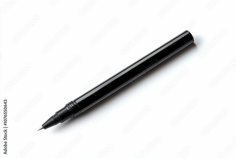 Black pen on white background. Black pen on white background.