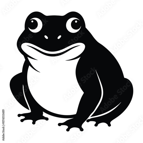 Solid color Goliath Frog animal vector design