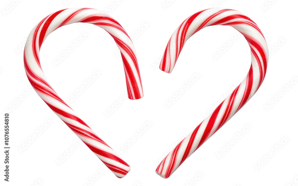 Candy Cane Isolated on White Background Candy Cane Isolated on White Background