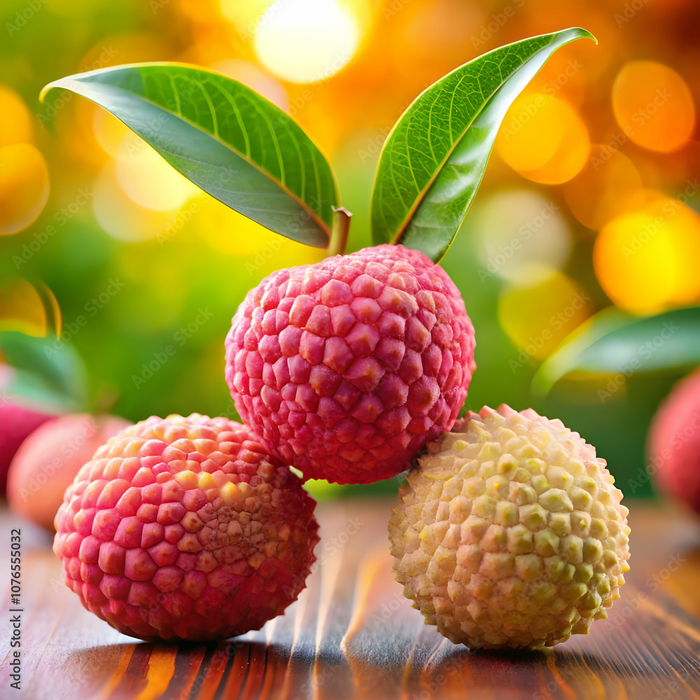 lychee pic with color background lychee pic with color background