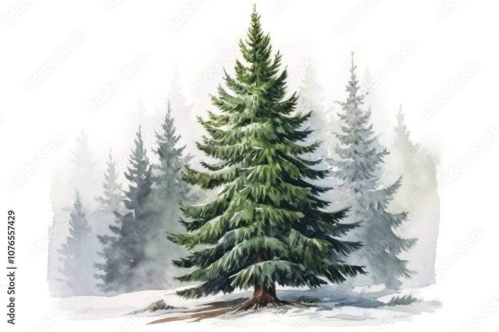 Obraz premium Tree christmas spruce winter.