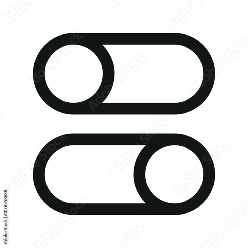 Toggle UI icon, sliders simple line user interface vector symbol