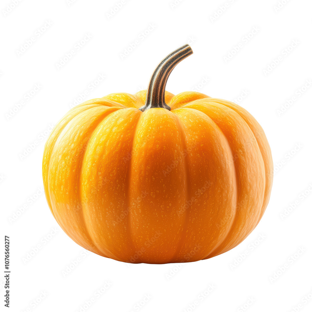 Fototapeta premium Vibrant orange pumpkin with textured skin