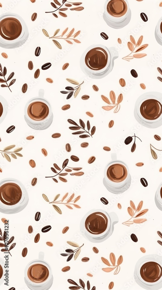 Obraz premium Coffee pattern backgrounds refreshment.