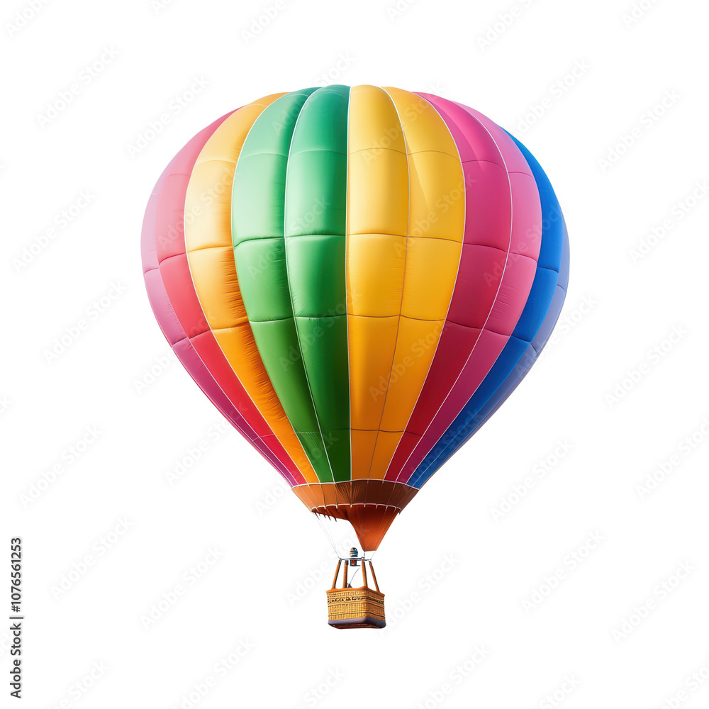 Fototapeta premium Colorful hot air balloon soaring in the sky