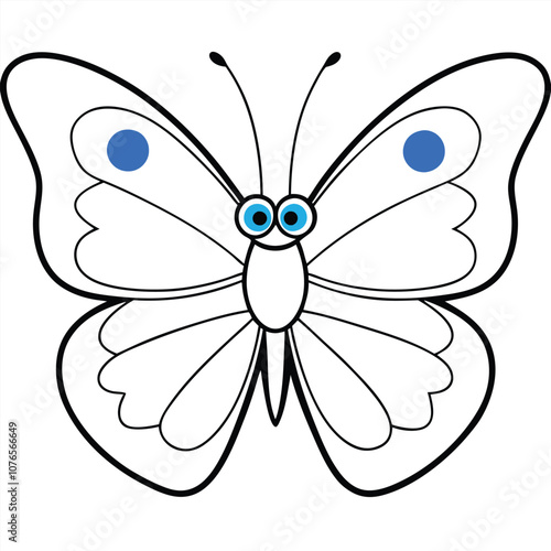 Great Southern White butterfly vector illustrations on a white background.