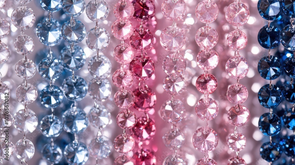 Colorful Crystal Beads Sparkling in Soft Light Colorful Crystal Beads Sparkling in Soft Light