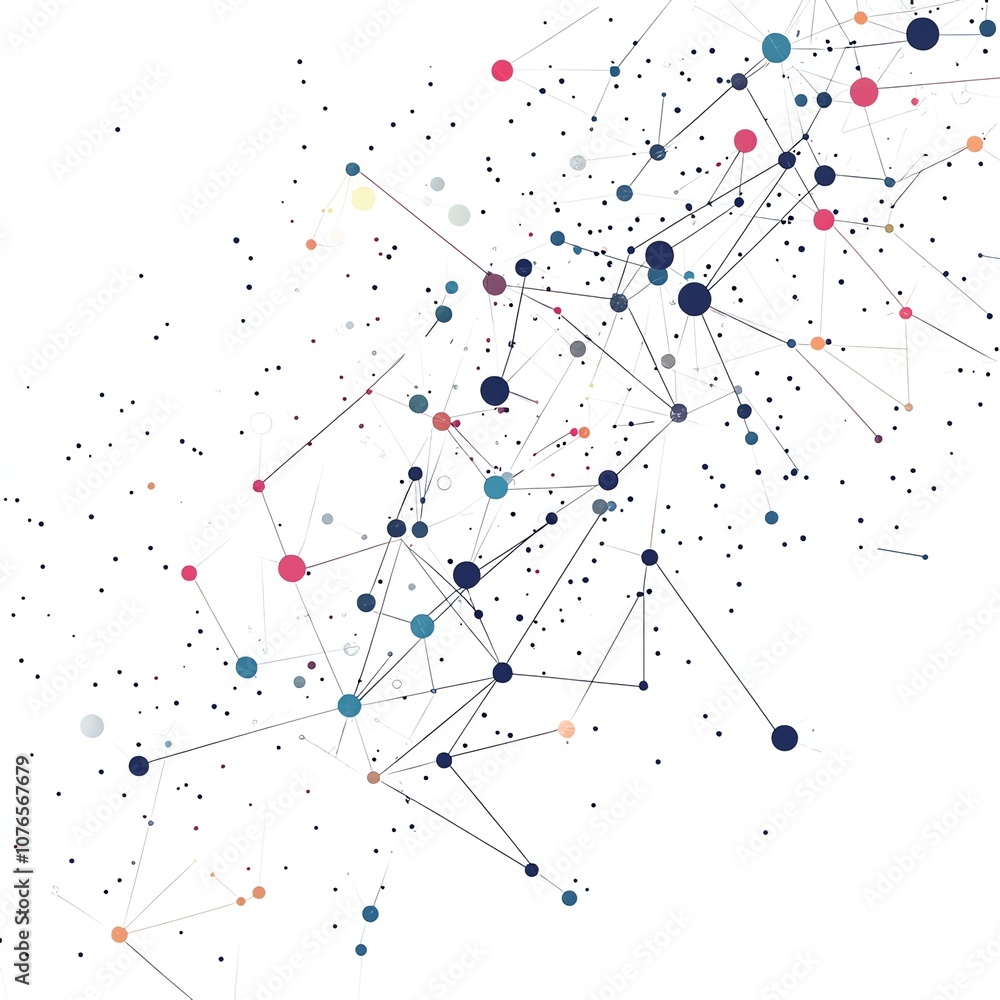 Abstract silhouettes of teams and individuals, visually connected through symbolic network lines and nodes, displayed on a pure white background Abstract silhouettes of teams and individuals, visually connected through symbolic network lines and nodes, displayed on a pure white background