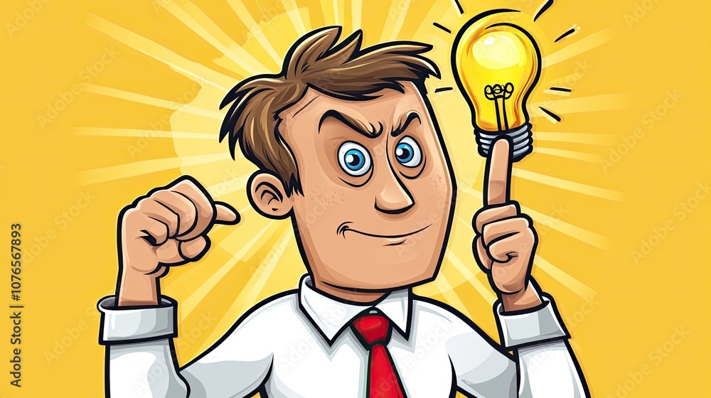 Image of A Light Bulb Depicting An Idea, Generative AI Image of A Light Bulb Depicting An Idea, Generative AI