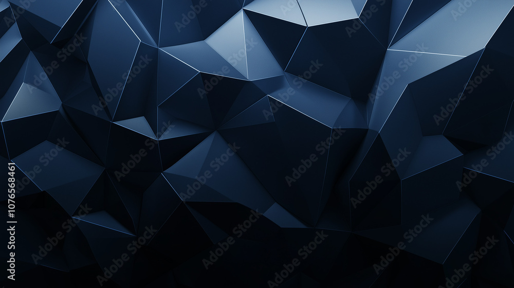 Fototapeta premium abstract background with triangles, abstract background, dark background, polyhedral