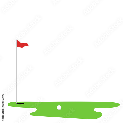 Golf Field Illustration