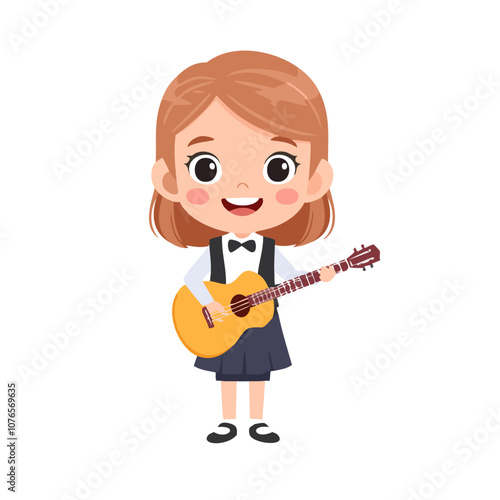 Musician Guard Cute Worker Work Job Profession Professional Occupation Cartoon Character
