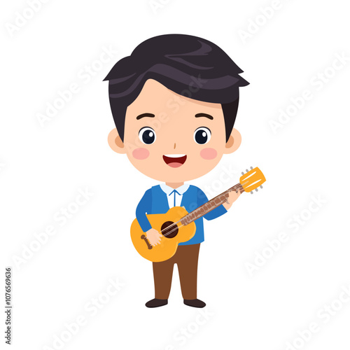 Musician Guard Cute Worker Work Job Profession Professional Occupation Cartoon Character
