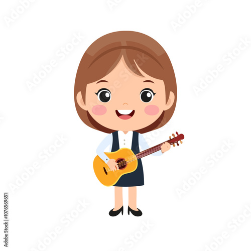 Musician Guard Cute Worker Work Job Profession Professional Occupation Cartoon Character
