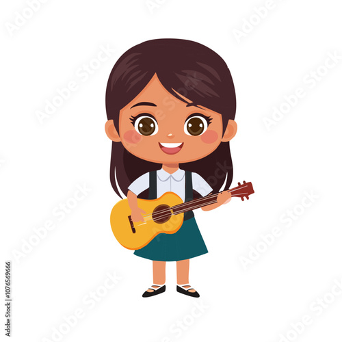 Musician Guard Cute Worker Work Job Profession Professional Occupation Cartoon Character
