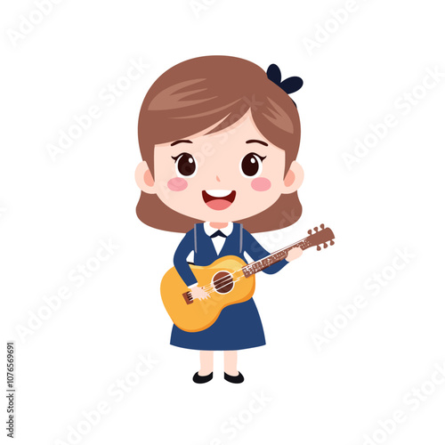Musician Guard Cute Worker Work Job Profession Professional Occupation Cartoon Character
