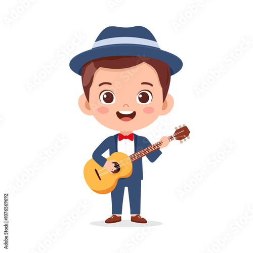 Musician Guard Cute Worker Work Job Profession Professional Occupation Cartoon Character
