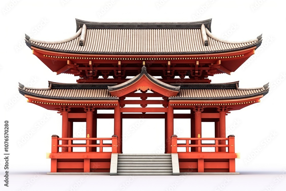Fototapeta premium Arch architecture building shrine.
