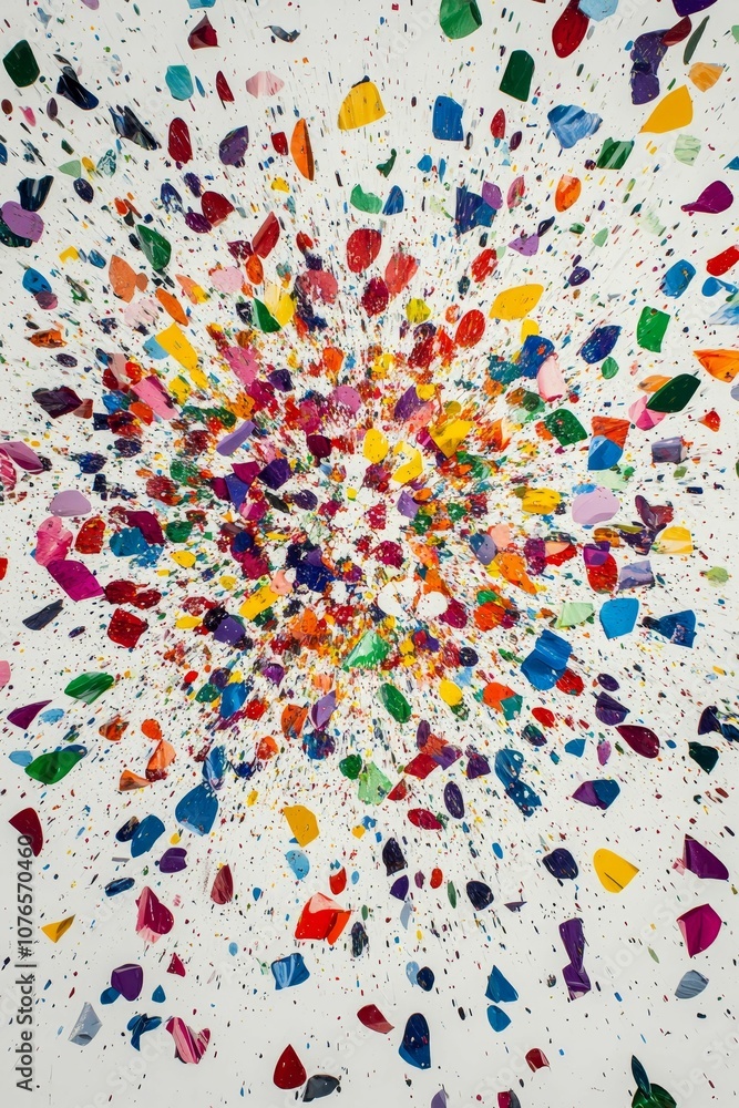 Abstract colorful paint splatters on white. Abstract colorful paint splatters on white.