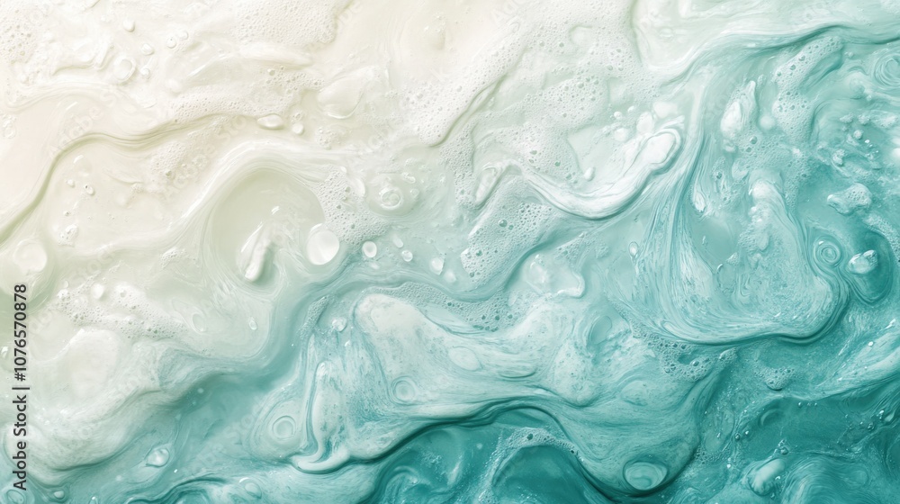 Mesmerizing Abstract Swirls of Aqua and Cream Colors Mesmerizing Abstract Swirls of Aqua and Cream Colors