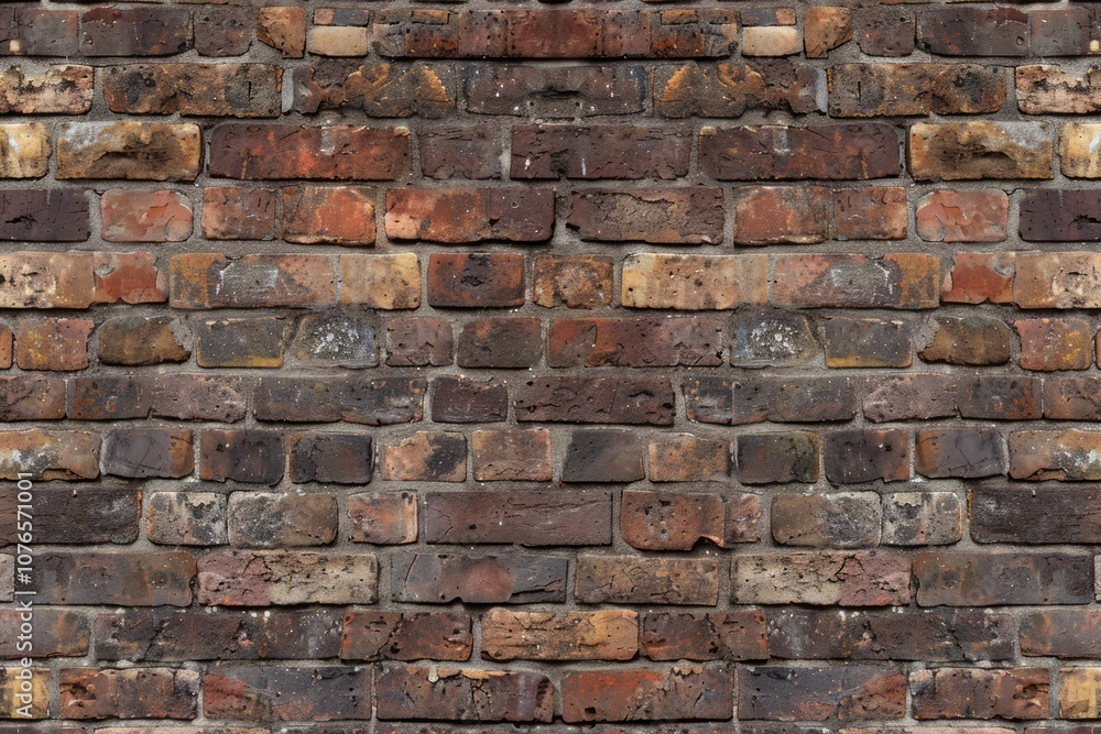 Fototapeta premium Photo of Old brown brick wall. Background texture for backdrops or mapping