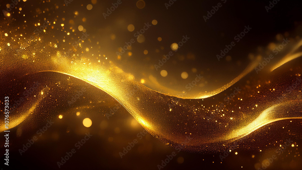 The background is a gold scent flow with gold glitter smoke particles. Shimmering light spray with golden glitter fluid sparkles and golden flares shining like gold flares. The background is a gold scent flow with gold glitter smoke particles. Shimmering light spray with golden glitter fluid sparkles and golden flares shining like gold flares.