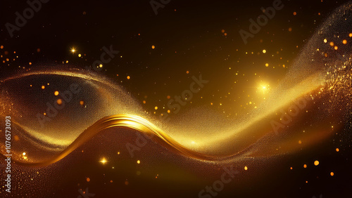 Wallpaper Mural The background is a gold scent flow with gold glitter smoke particles. Shimmering light spray with golden glitter fluid sparkles and golden flares shining like gold flares. Torontodigital.ca