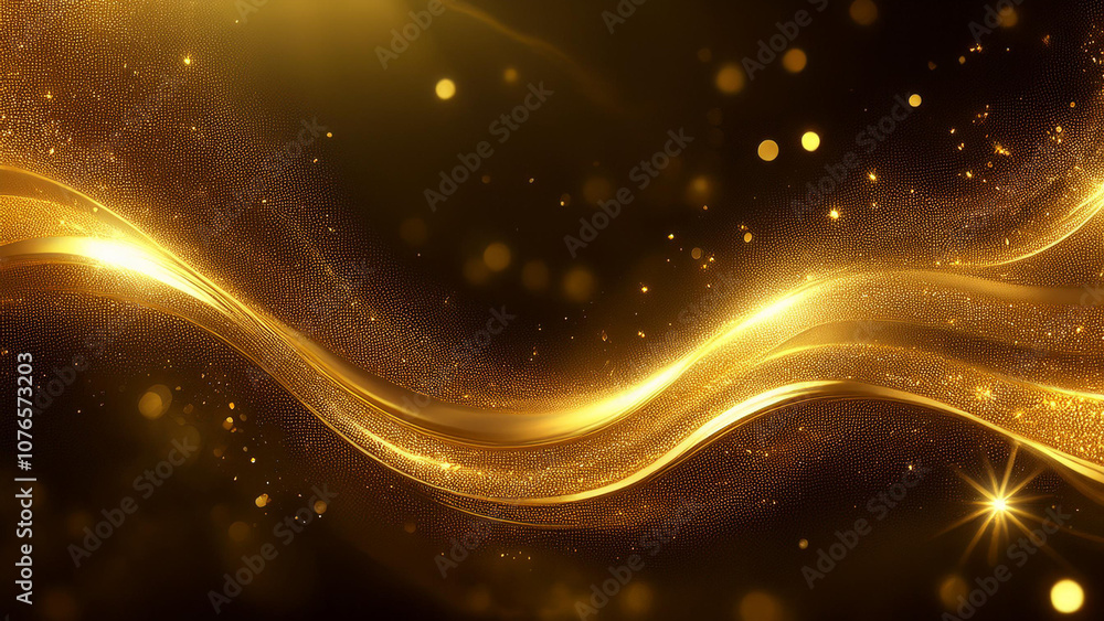 The background is a gold scent flow with gold glitter smoke particles. Shimmering light spray with golden glitter fluid sparkles and golden flares shining like gold flares. The background is a gold scent flow with gold glitter smoke particles. Shimmering light spray with golden glitter fluid sparkles and golden flares shining like gold flares.