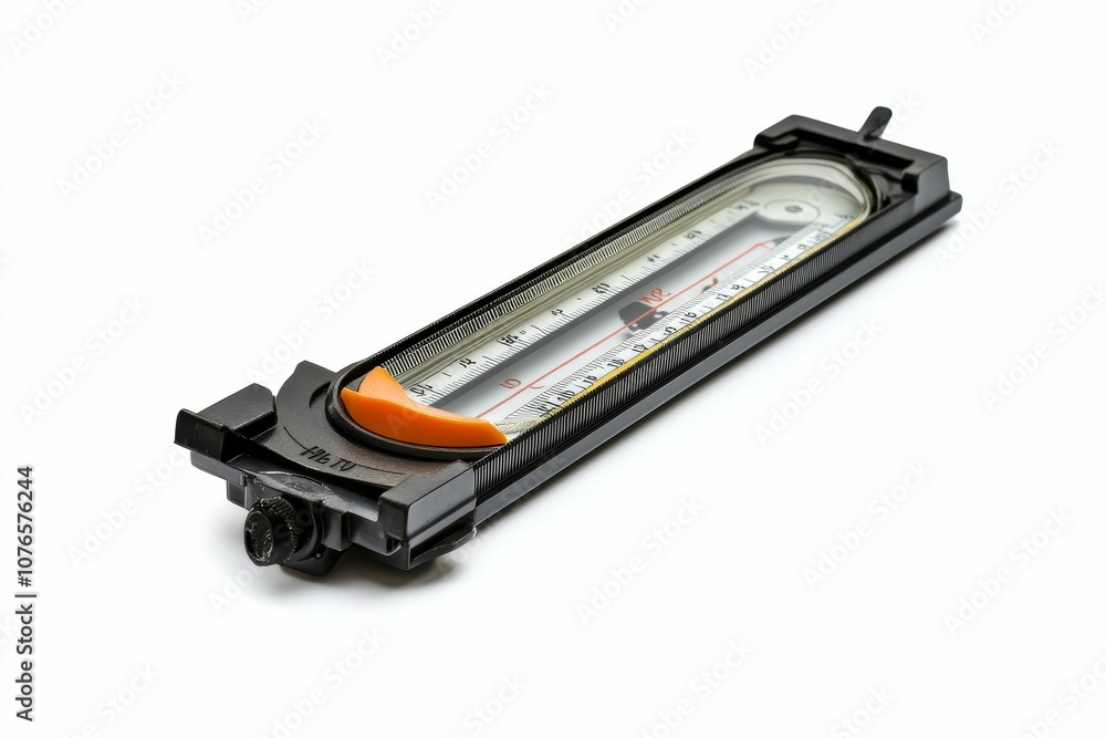 Black compass with orange markings. Black compass with orange markings.