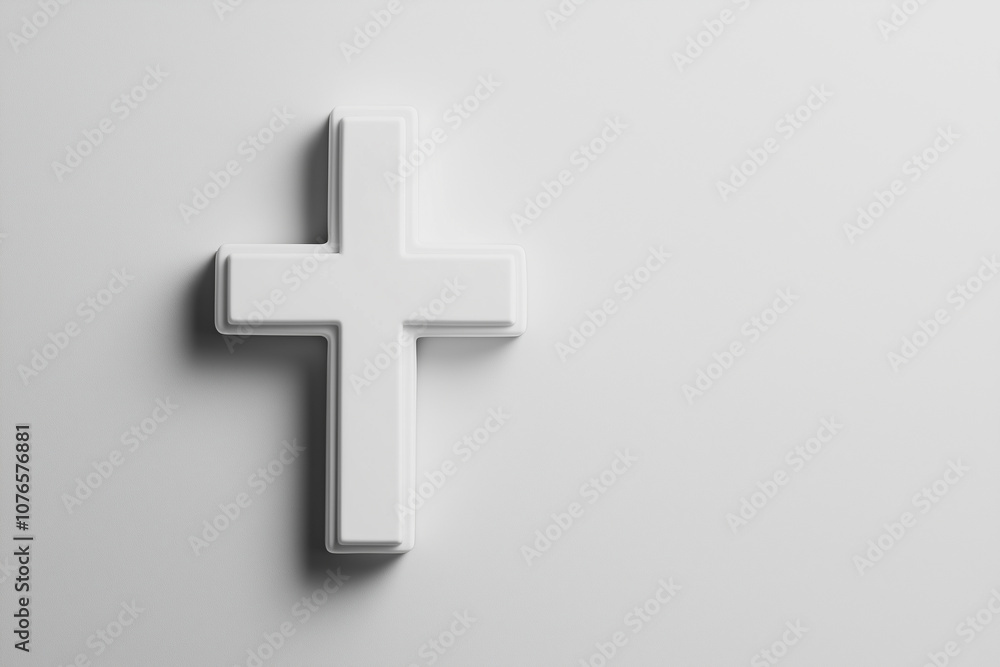 A minimalist white cross displayed against a plain background. A minimalist white cross displayed against a plain background.