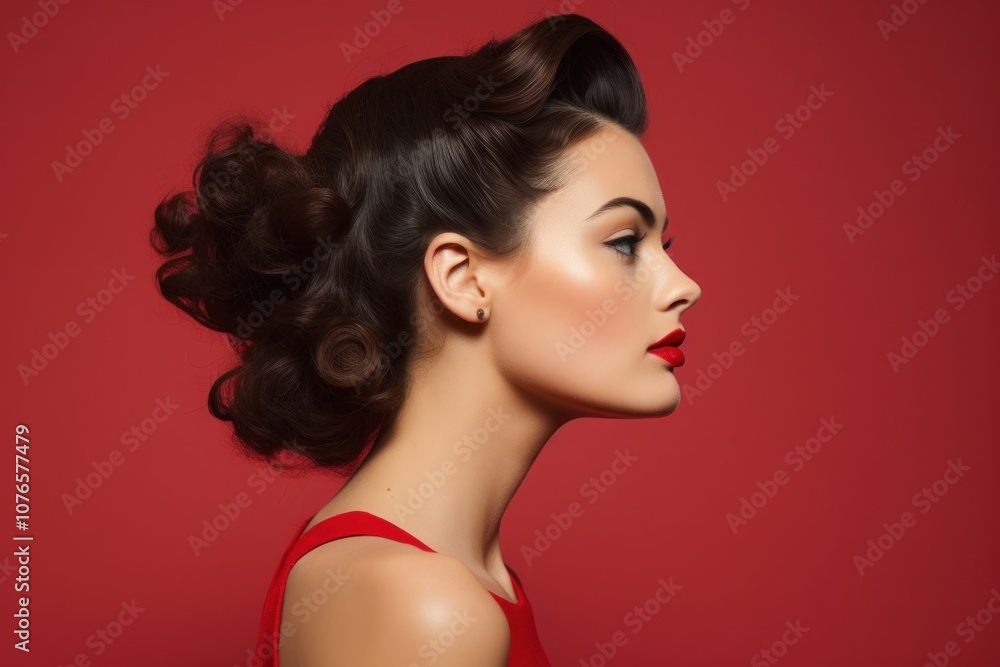 Girl side portrait profile adult photo individuality. Girl side portrait profile adult photo individuality.