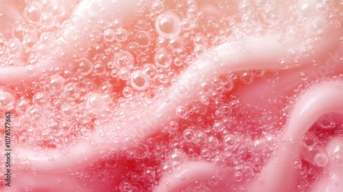 Abstract Swirls of Pink and Bubbles for Artistic Designs