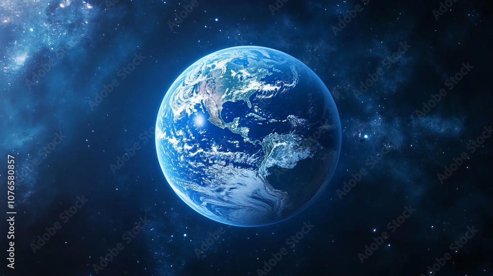 Planet Earth with illuminated lights of megacities and communication lines, visible from space, impresses with greatness and shows life in its nocturnal dynamics. Planet Earth with illuminated lights of megacities and communication lines, visible from space, impresses with greatness and shows life in its nocturnal dynamics.