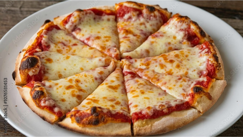 Delicious cheese pizza with crispy crust and golden-brown cheese. Delicious cheese pizza with crispy crust and golden-brown cheese.
