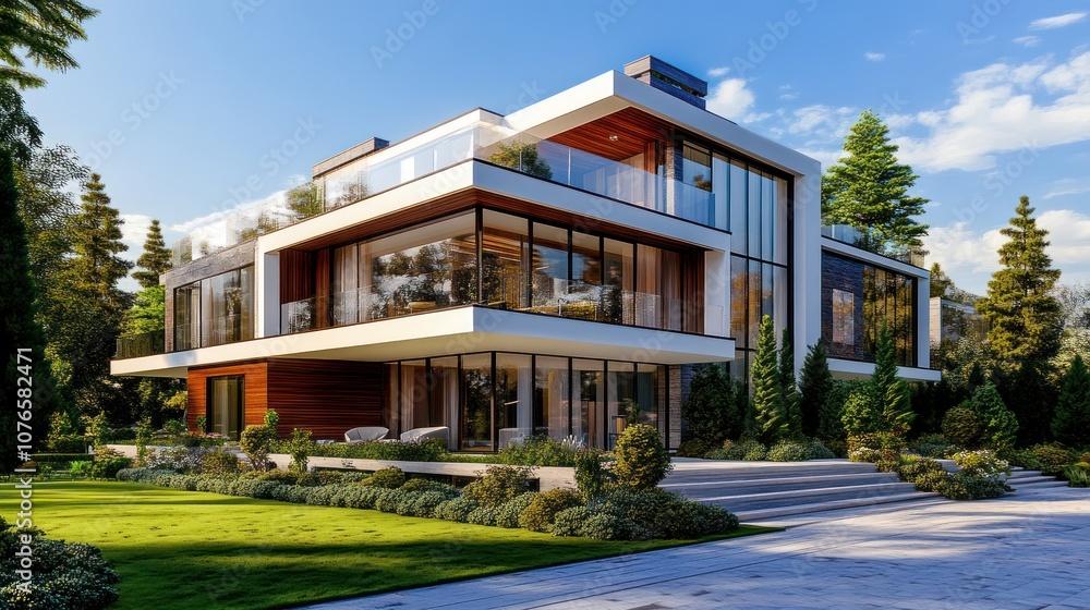 Modern House with a Forest View Modern House with a Forest View