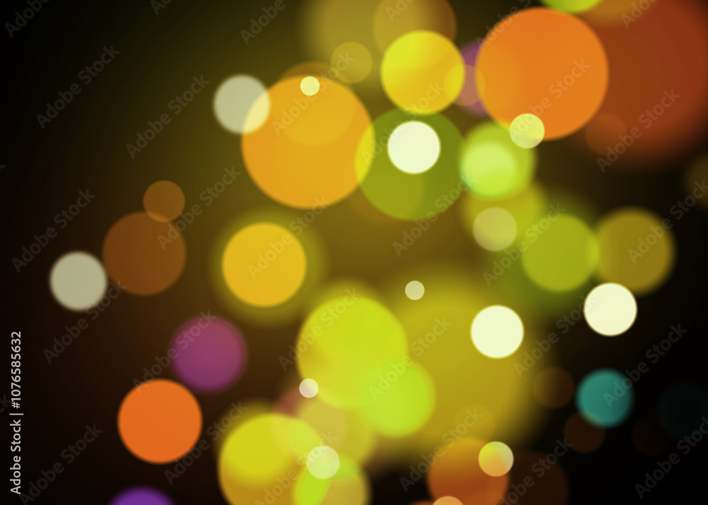 Obraz premium Bokeh Photo Overlay on Black Background. Beautiful Soft Light Bokeh Effect. Ideal for Photography, Graphic Design, and Video Editing.