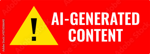 Ai-generated content warning web banner Free Download Ai-generated content warning web banner - GFXLoad