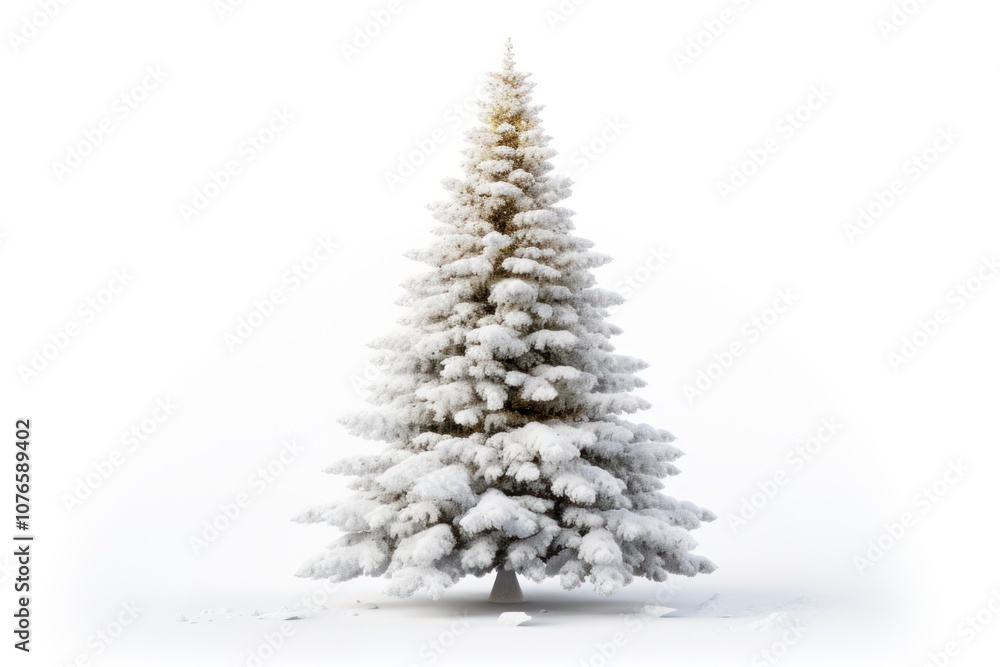 Snowy christmas tree plant white pine. Snowy christmas tree plant white pine.
