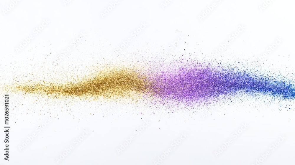 Abstract colorful powder wave on a white background. Abstract colorful powder wave on a white background.