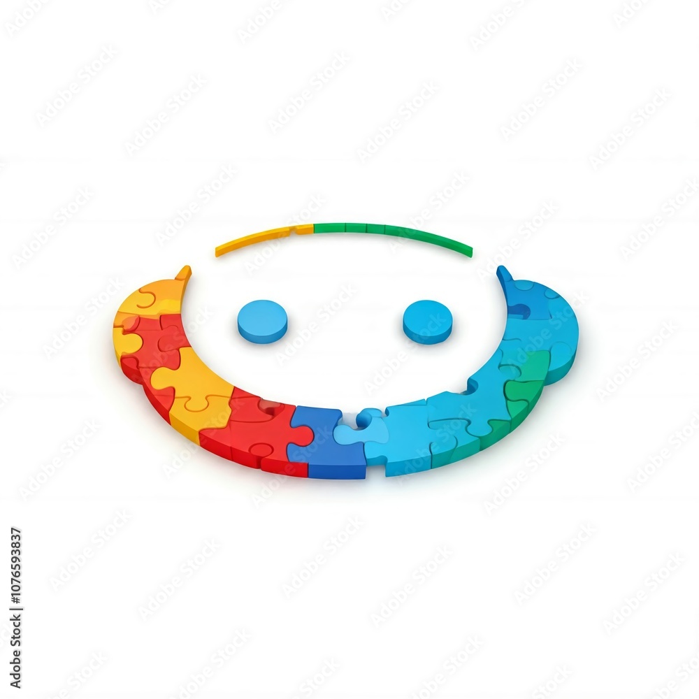 A logo made of colorful puzzle pieces A logo made of colorful puzzle pieces