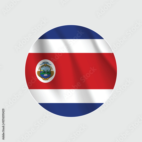 Free Download Costa rica national flag circle sign vector - GFXLoad