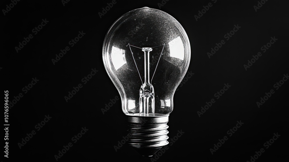 Image of A Light Bulb Depicting An Idea, Generative AI Image of A Light Bulb Depicting An Idea, Generative AI