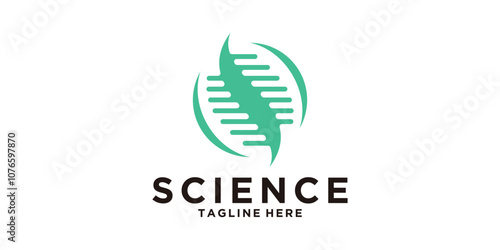 logo design science, genetic and circle, lab, experiment, logo design icon, vector, symbol, idea, creative.
