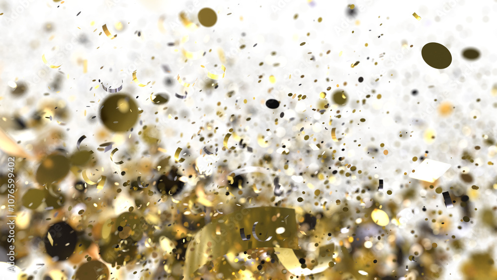 Colorful Confetti Explosion on White Background Colorful Confetti Explosion on White Background