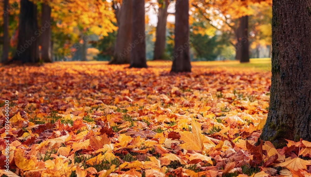 Autumn Forest with Fallen Leaves Autumn Forest with Fallen Leaves