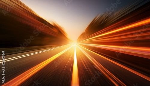 moving orange light streak ray